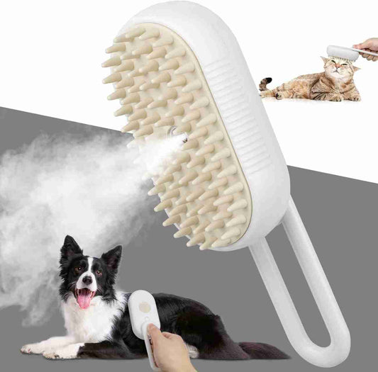 Gadgetshor 3 in 1 Pet Steam Grooming Brush for Dogs and Cats 🐈 🐕