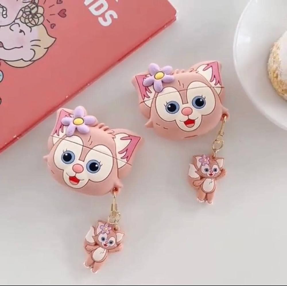 Gadgetshor 3D Silicone Airpods Case Cute Pink Cat Series
