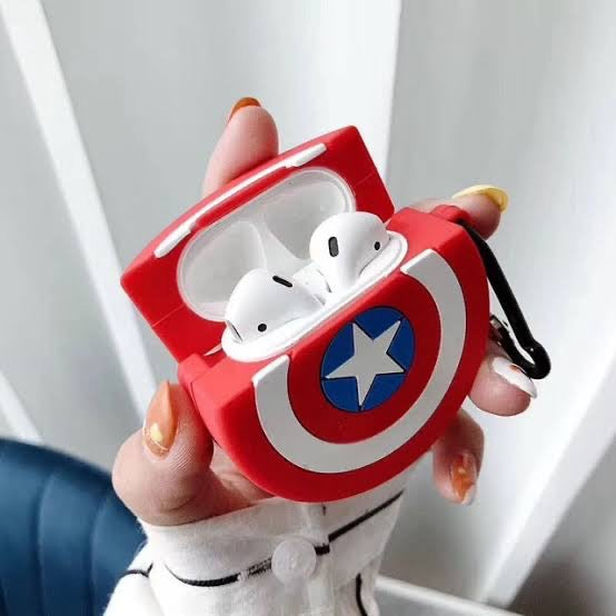 Gadgetshor 3D Silicone Airpods Case Marvel Series