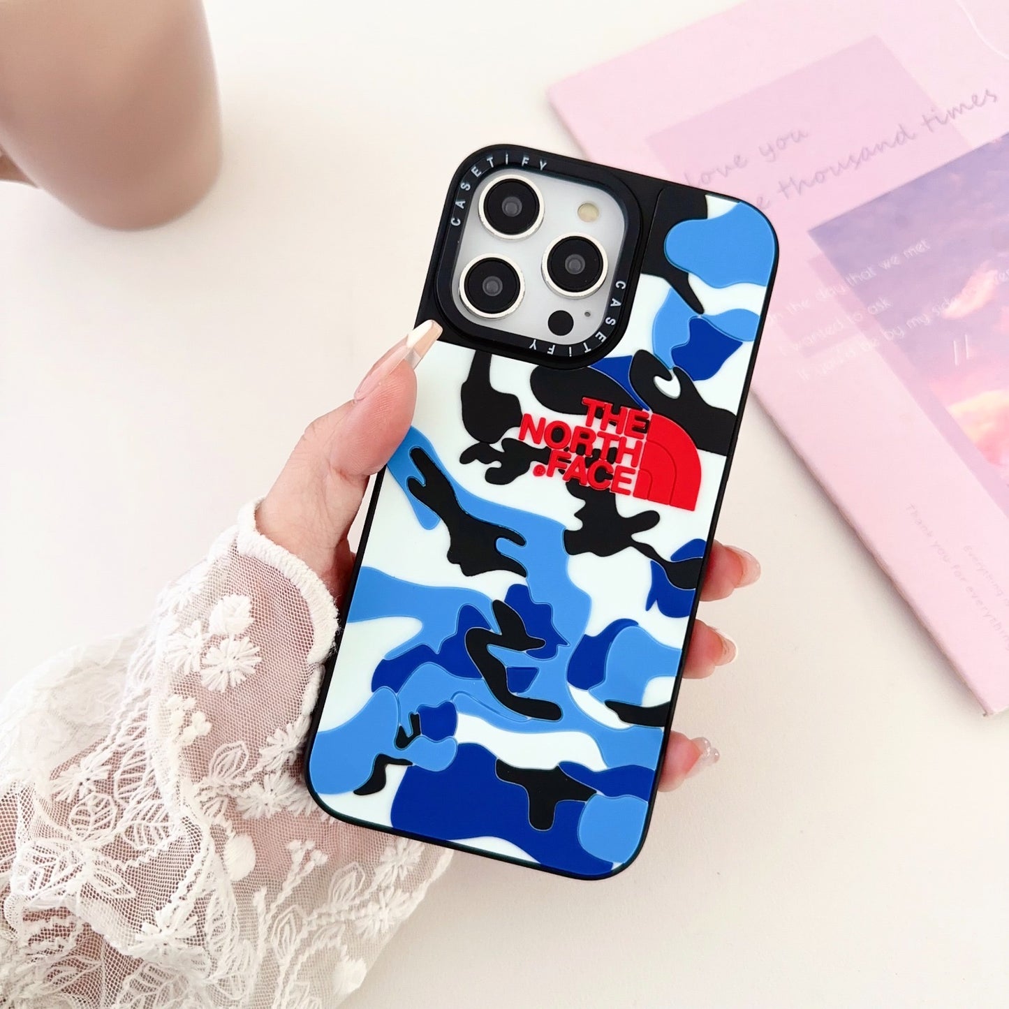 Gadgetshor 3D Silicone the North Face Series Back Case for iPhone
