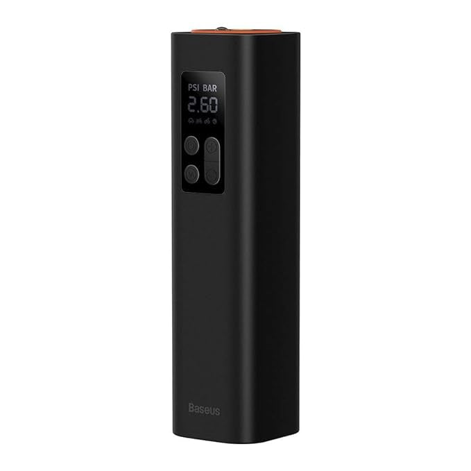 Gadgetshor Baseus Mini Car Compressor Air Pump Tyre Inflator Portable for Cigarette Lighter Socket Black