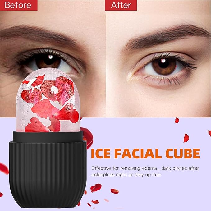 Gadgetshor Ice Roller for Face Massager | Reusable Ice Holder for Glowing & Clear Skin | Easy-to-Use Cold Therapy Tool for a Refreshing Facial Massage 🧊⛄️