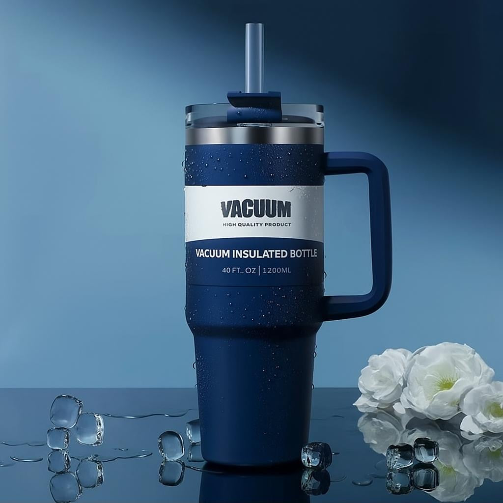 🧊 Gadgetshor 1200ml Insulated Water Tumbler 🥤 | Leak-Proof & Durable 💪 | Keeps Drinks Hot 🔥 & Cold ❄️ for Hours | Stainless Steel 💧