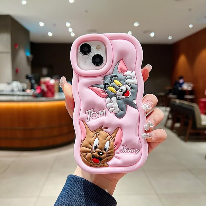 Gadgetshor 3D Silicone Tom & Jerry Cases for iPhone