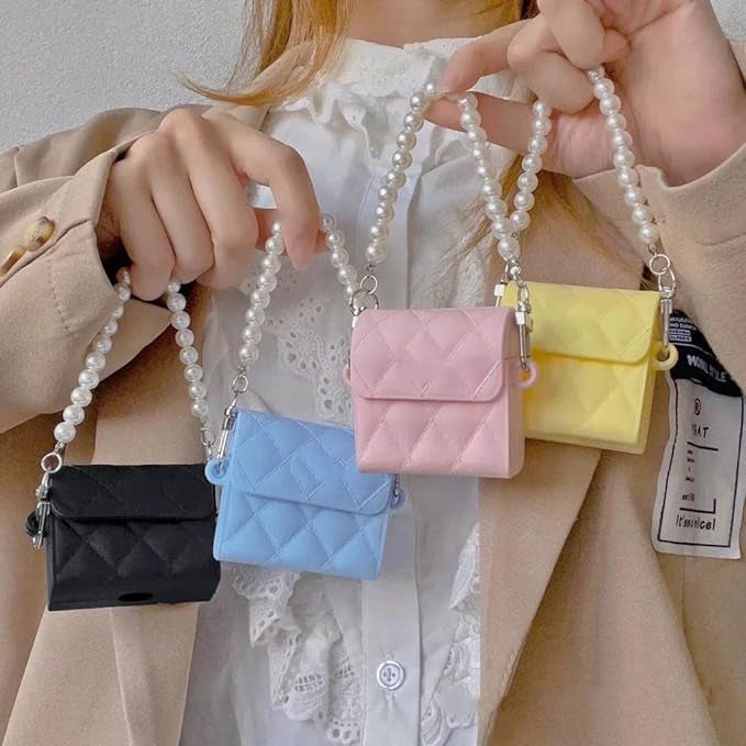 Gadgetshor 3D Silicone Airpods Case Pearl Bag Series