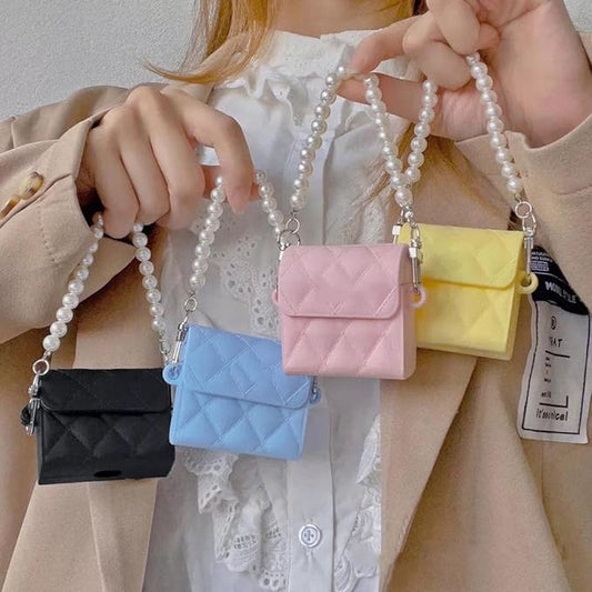 Gadgetshor 3D Silicone Airpods Case Pearl Bag Series