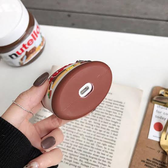 Gadgetshor 3D Silicone Airpods Case Nutella Series