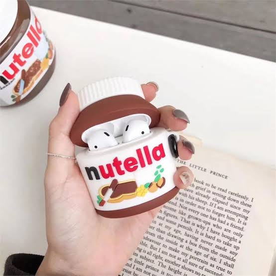 Gadgetshor 3D Silicone Airpods Case Nutella Series