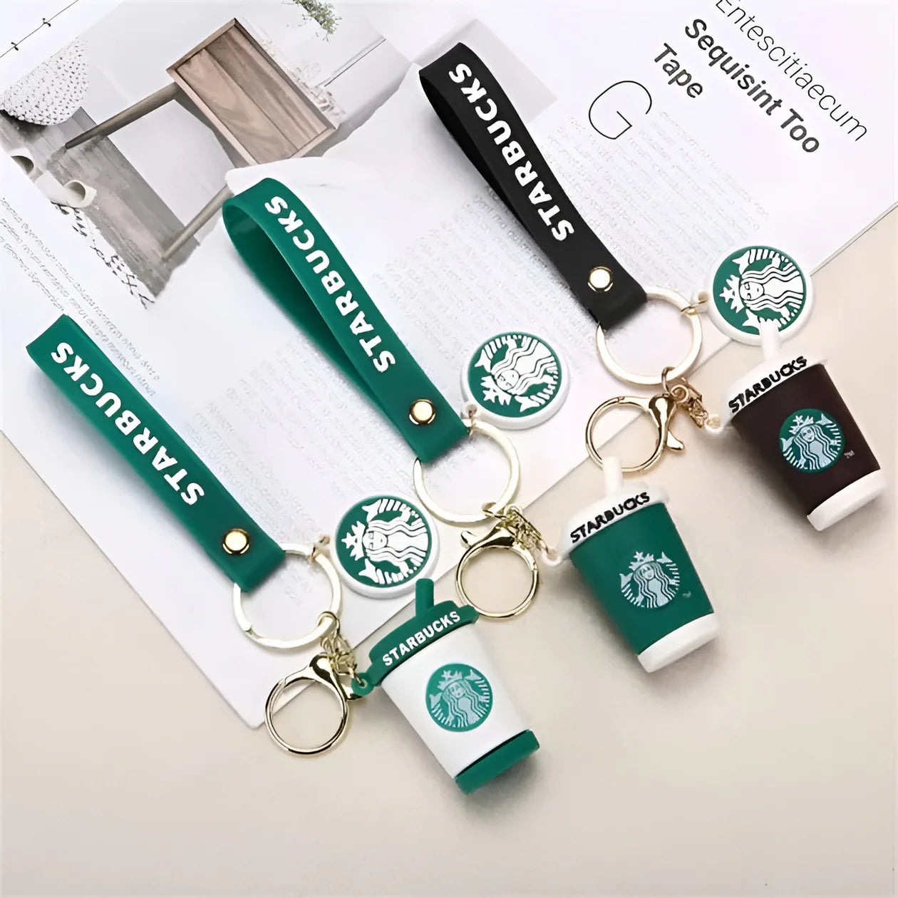 Gadgetshor Cute 3D Key Chain Starbucks