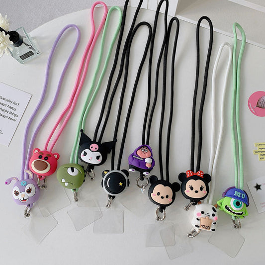 Gadgetshor 3D Cute Cartoon Crossbody Mobile Phone Lanyard - Adorable and Functional Hands-Free Accessory