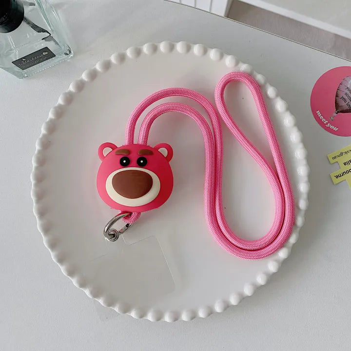 Gadgetshor 3D Cute Cartoon Crossbody Mobile Phone Lanyard - Adorable and Functional Hands-Free Accessory