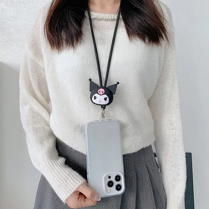 Gadgetshor 3D Cute Cartoon Crossbody Mobile Phone Lanyard - Adorable and Functional Hands-Free Accessory