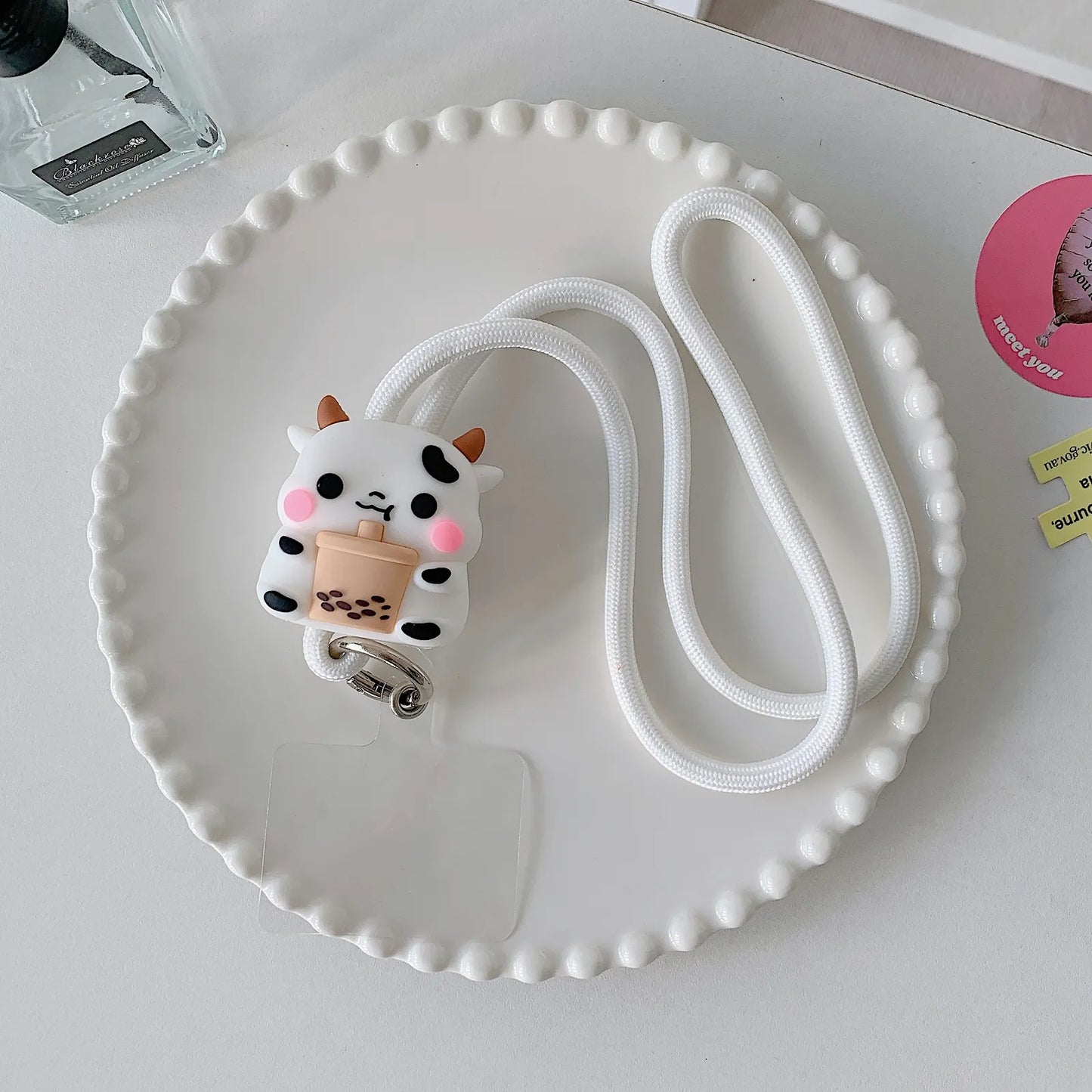 Gadgetshor 3D Cute Cartoon Crossbody Mobile Phone Lanyard - Adorable and Functional Hands-Free Accessory
