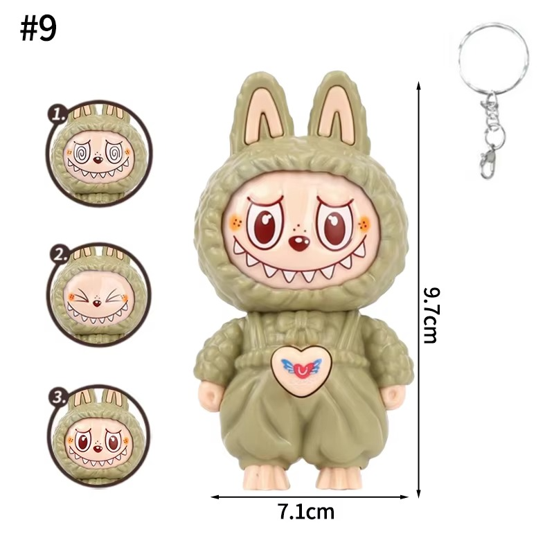 Labubu Flip Keychain – 1 Character, 3 Cute Expressions! 😍🔄 ( Pack of 1 )