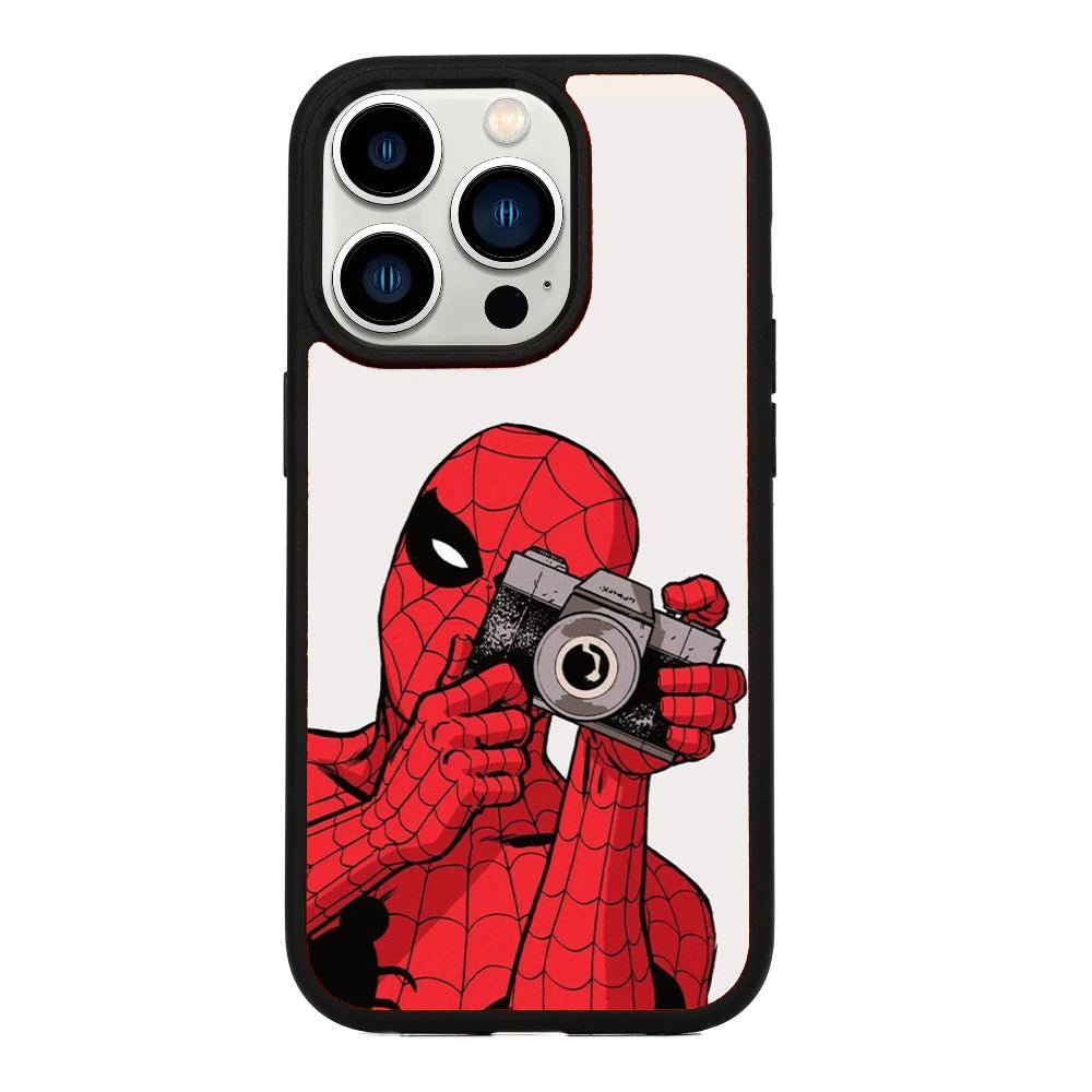 Gadgetshor Batman & Spiderman Series iPhone Back Glass Case