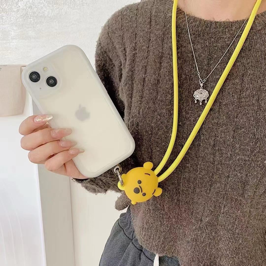 Gadgetshor 3D Cute Cartoon Crossbody Mobile Phone Lanyard - Adorable and Functional Hands-Free Accessory