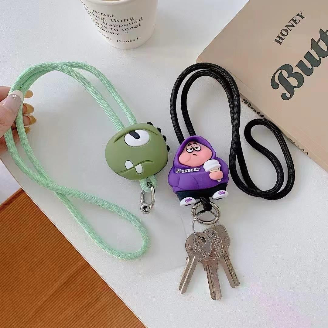 Gadgetshor 3D Cute Cartoon Crossbody Mobile Phone Lanyard - Adorable and Functional Hands-Free Accessory